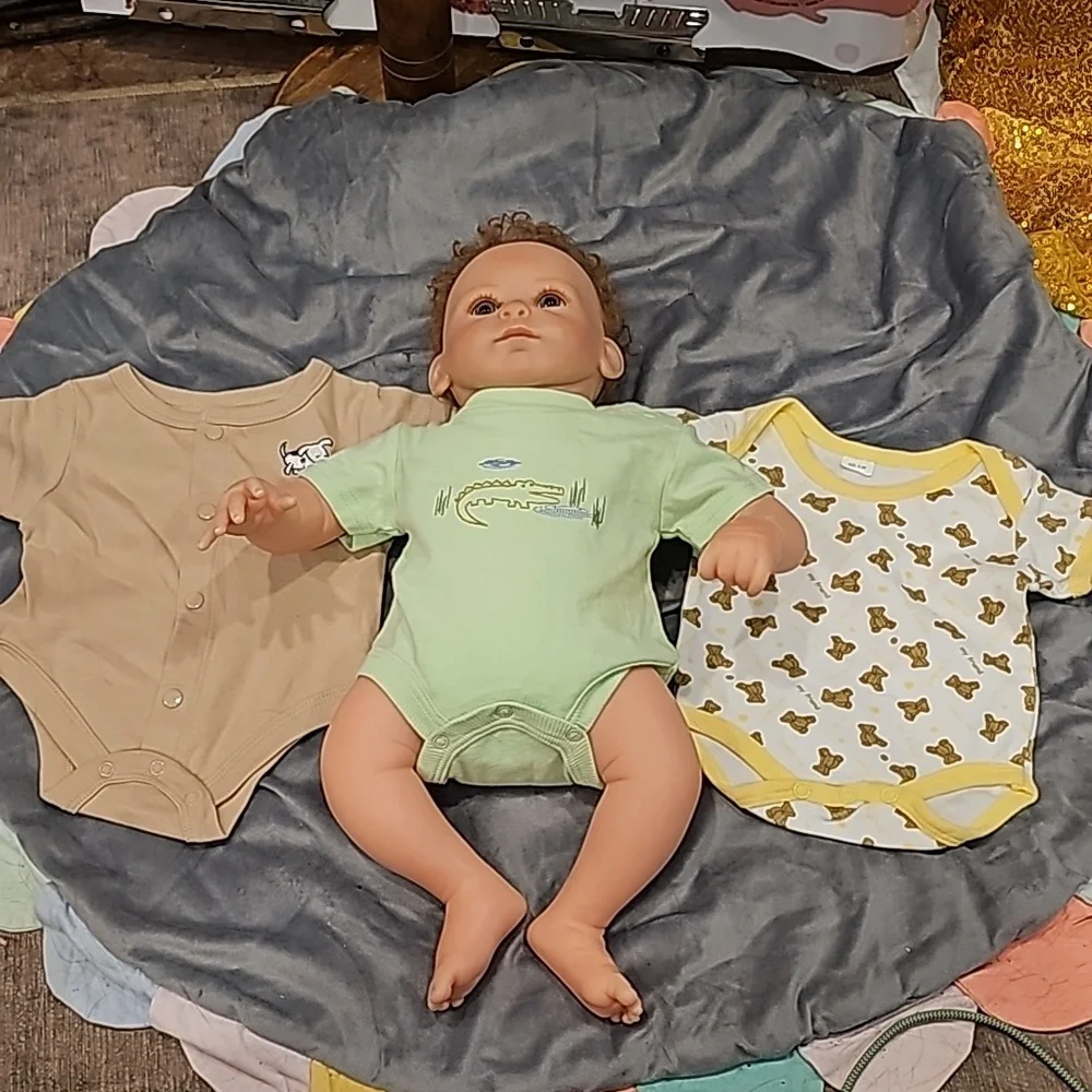 F 3 premie onesies green yellow tan - Picture 1 of 8